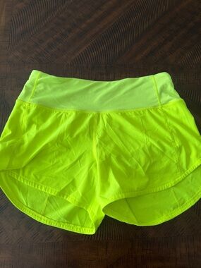 lululemon athletica Women’s Neon Yellow Performance Shorts